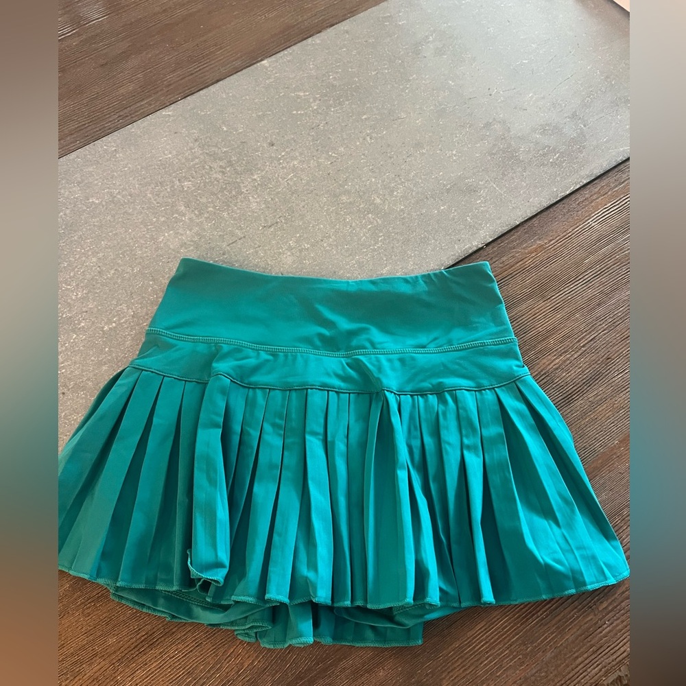 Teal Pleated Athletic Skirt